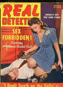 REAL DETECTIVE-11/1940-FORBIDDEN-MURDER-DEATH-GORY-FATAL DATE-MYSTERY G