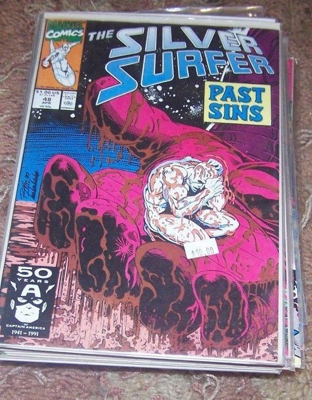 Silver Surfer  #48 (Apr 1991, Marvel) GALACTUS + DRAX+warlock THANOS INFINITY