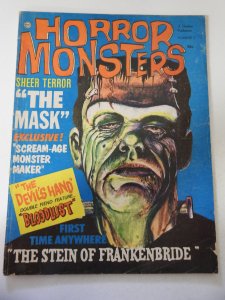 Horror Monsters #3 GD/VG Condition moisture stains, 1/4 tear fc