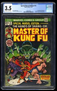 Special Marvel Edition #15 CGC VG- 3.5 1st Shang-Chi Master of Kung Fu!