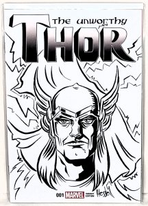 The Unworthy THOR #1 Dynamic Forces Signed Remarked Erica Hesse Marvel Comics