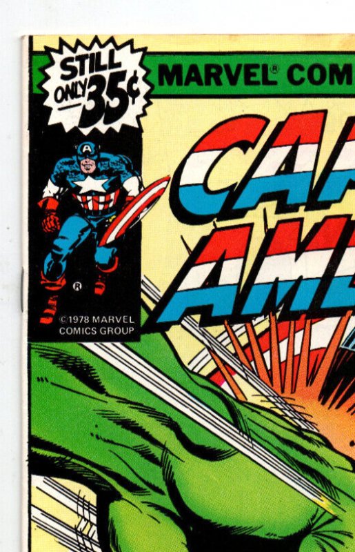 Captain America #230 newstand - vs Hulk - Battle Cover - 1979 - VF