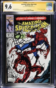 Amazing Spider-Man (1992) # 361 (CGC 9.6 SS) Signed Sketch Mark Bagley * 1st