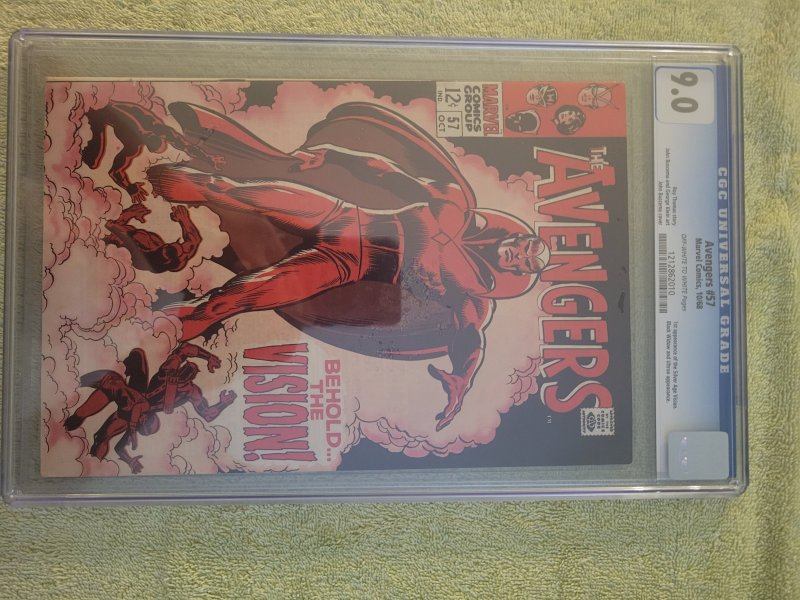 The Avengers #57 (1968) CGC 9.0 1st Vision