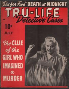 Tru-Life Detective Cases 7/1943-Tayshack-woman on fire-horror-crime-mystery-VG+