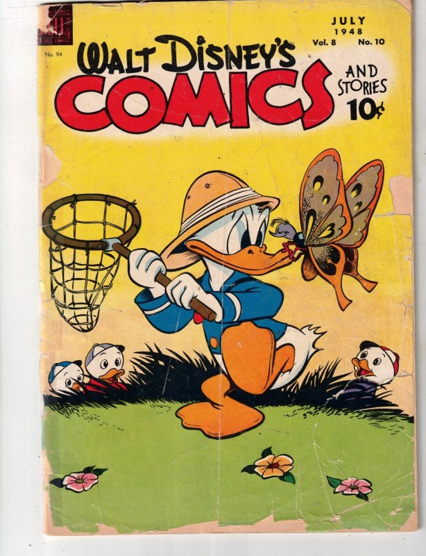 Walt Disney's Comics and Stories #94 (1948) GD- Affordable Donald Butterfly Trap