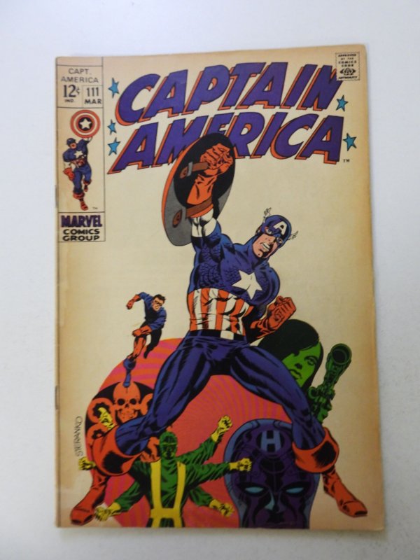 Captain America #111 (1969) VG+ condition moisture damage