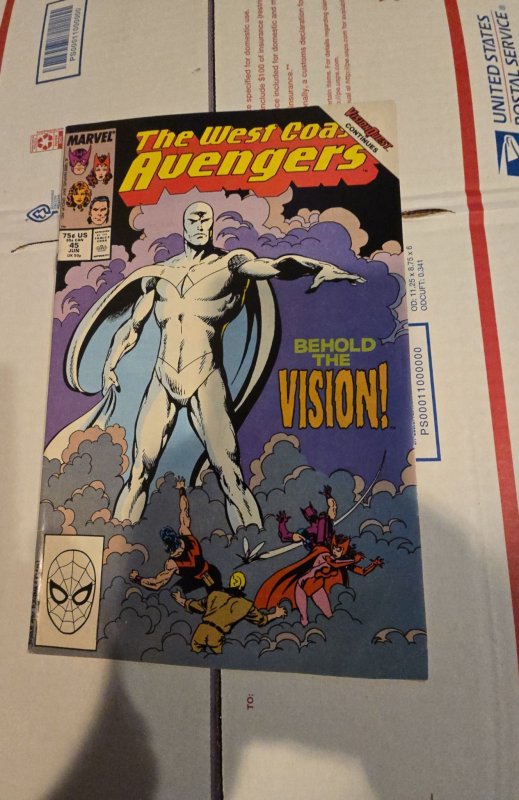 West Coast Avengers #45 (1989) first whole vision