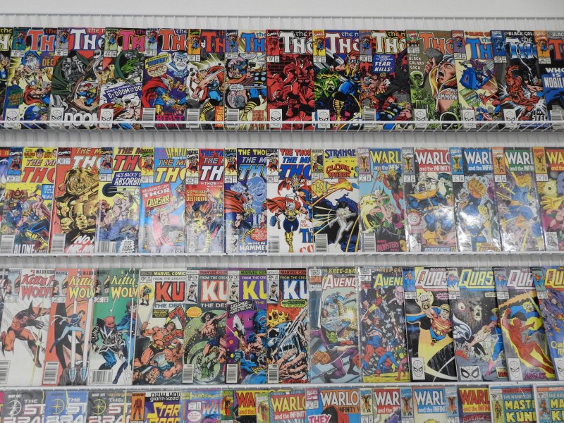 Huge Lot of 200 Comics W/ Thor, Warlock, Wolverine Avg. FN+