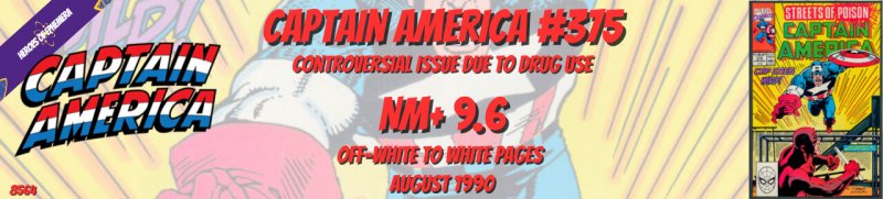 Captain America 375 NM+ 9.6 Marvel 1990