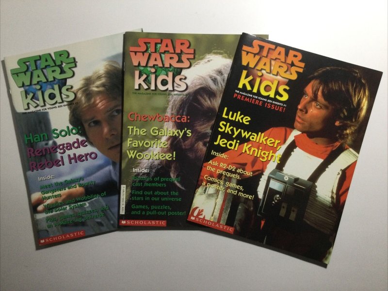 Star Wars Kids 1 2 3 Lot Run Set Magazine Near Mint- Nm- 9.2 Scholastic