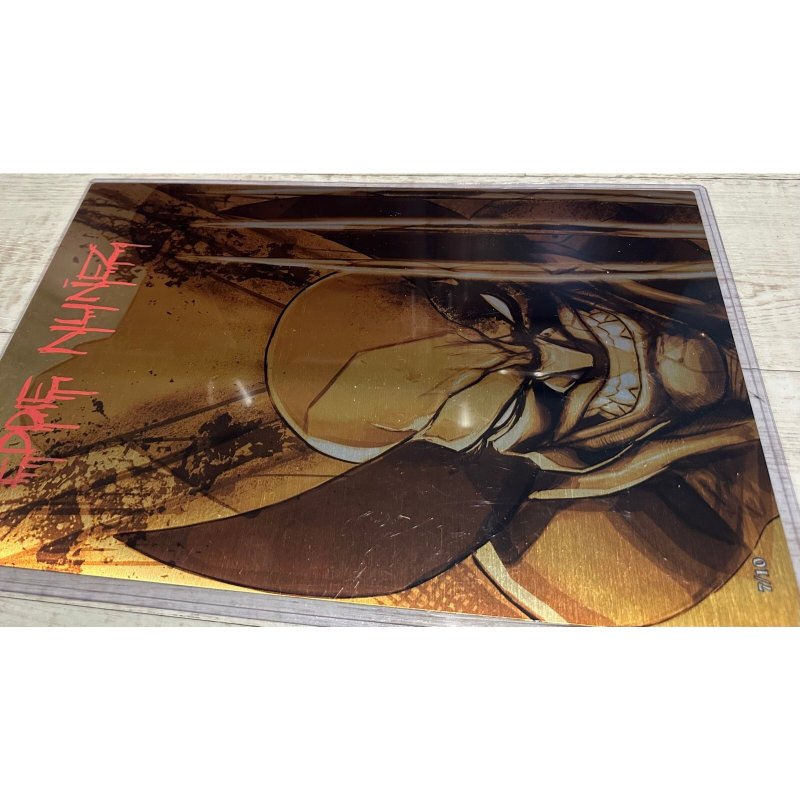 Wolverine 11x17 GOLD METAL Signed by Eddie Nunez (LTD 10)