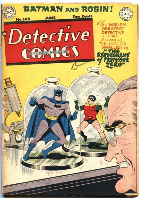 DETECTIVE #148-BATMAN-ROBOTMAN-PROFESSOR ZERO-BOY COMMANDOS-1949-DC