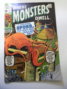 Where Monsters Dwell #2 (1970) FN Condition