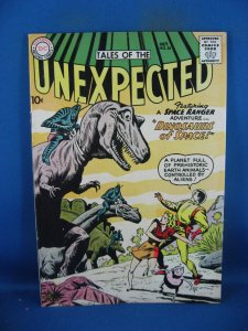 TALES OF THE UNEXPECTED 54 VF SPACE RANGER DINOSAUR CVR  DC 1960