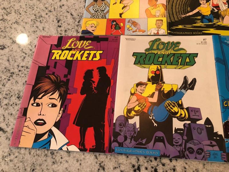 Lot Of 5 Love & Rockets Fantagraphics Comic Books Magazines # 6 7 8 9 10 TD15