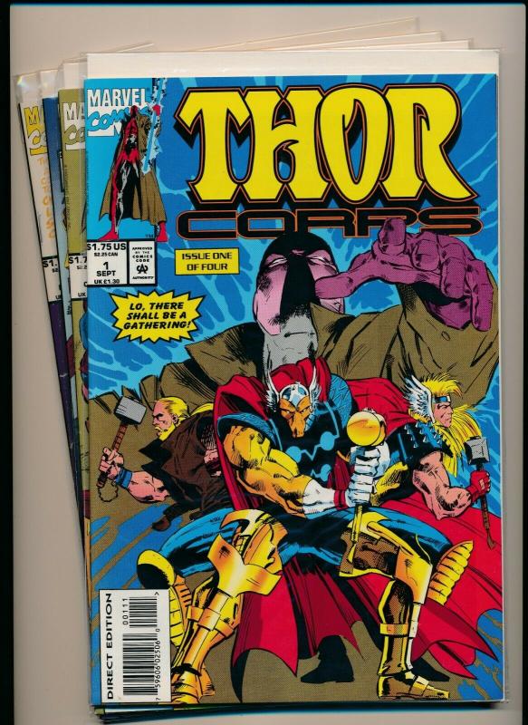 Marvel THOR CORPS Mini-Series #1-4 1993 VERY FINE (PF589) 