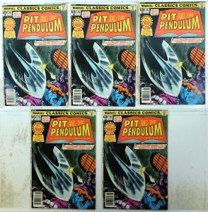 Marvel Classics Lot 5 #28 x5 1977 Marvel Pit and Pendulum 1st Print Comic Books
