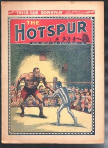 Hotspur #318 9/30/1939-D.C. Thompson-Robot cover-British story paper-VG/FN