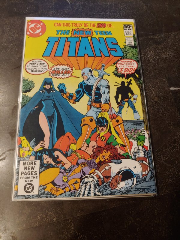 NEW TEEN TITANS #2 comic book - 1st. app. of Deathstroke 1980 NM