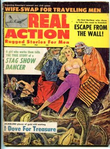 Real Action Magazine #6 April 1964-LINGERIE SNAKE PIT-STAG DANCERS VG