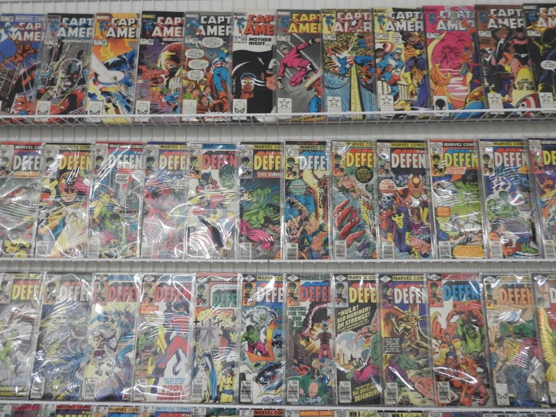Huge Lot 150+ Comics W/ Captain America, Defenders run! Avg VF- Condition!!