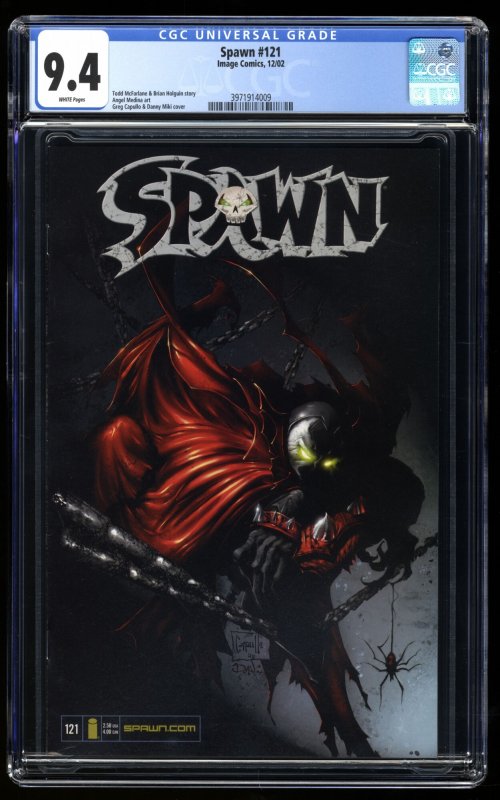 Spawn #121 CGC NM 9.4 White Pages Greg Capullo Cover!