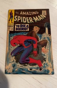 The Amazing Spider-Man #52 (1967)to die a hero - heavy foxing/Browning