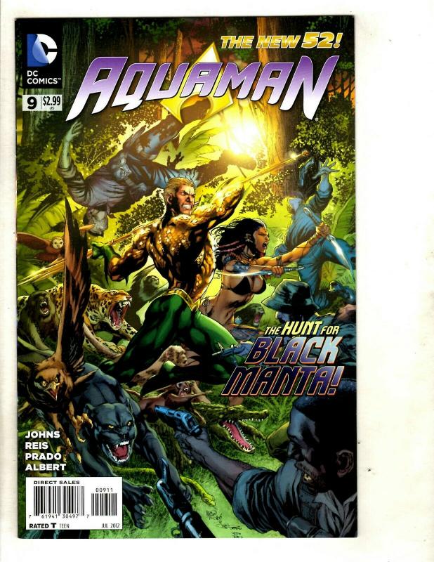 Lot of 8 Aquaman DC Comic Books # 2 3 4 5 6 7 8 9 Batman Flash Superman RP1