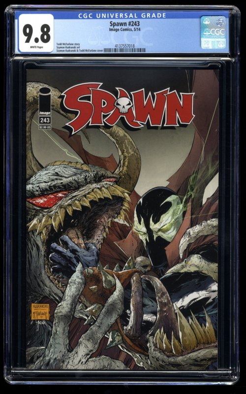 Spawn #243 CGC NM/M 9.8 White Pages Todd McFarlane Art! Low Print Run!