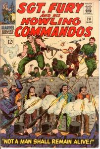 SERGEANT FURY 28 VG+ March 1966 COMICS BOOK