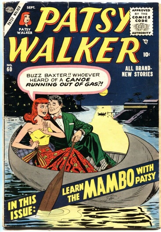 PATSY WALKER #60-1955-CANOE ROMANCE-LEARN TO MAMBO-PAPER DOLL-HORROR SPLASH P...