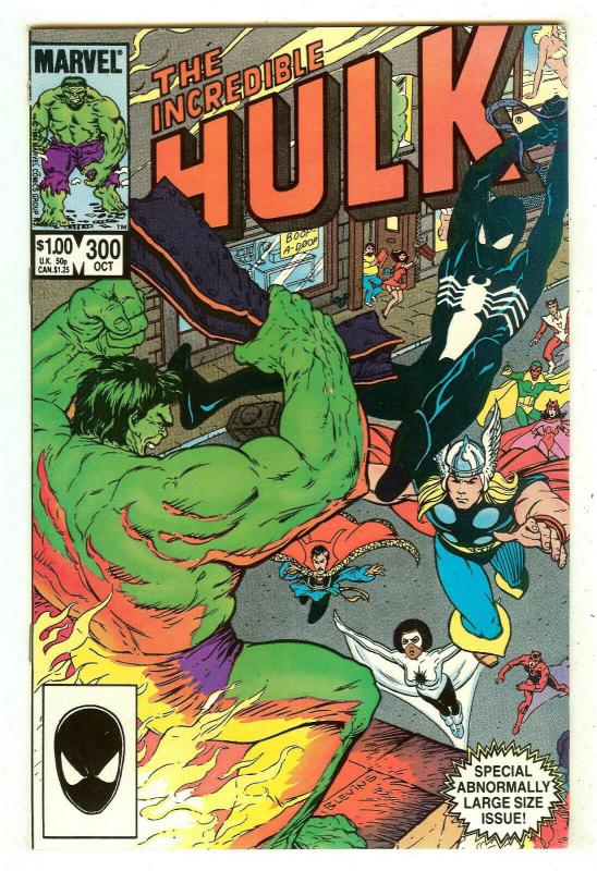 Incredible Hulk 300   Spiderman in new black costume on cover