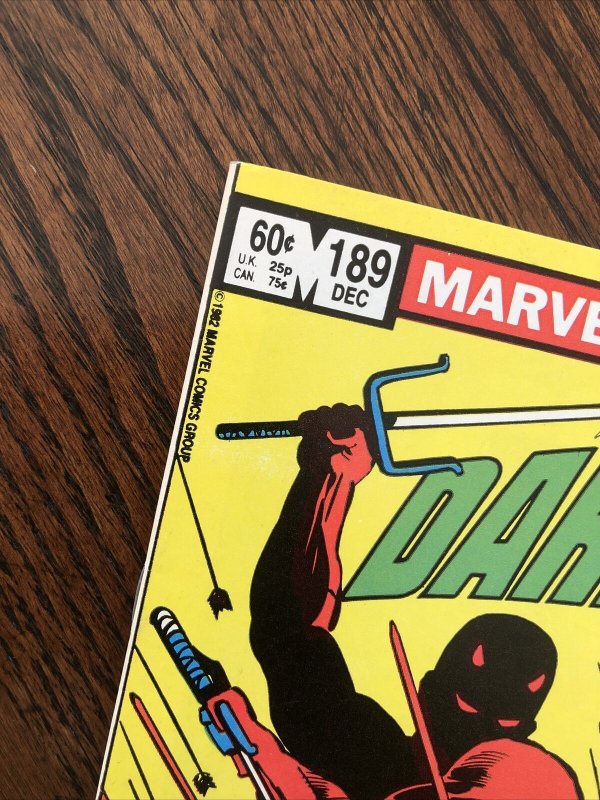 Daredevil #189 REALLY NICE! Frank Miller 1982 Marvel