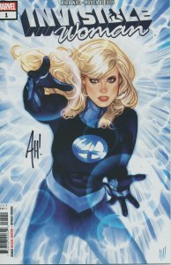 INVISIBLE WOMAN #1 SIGNED BY ADAM HUGHES MARVEL COMICS 2019 EB201