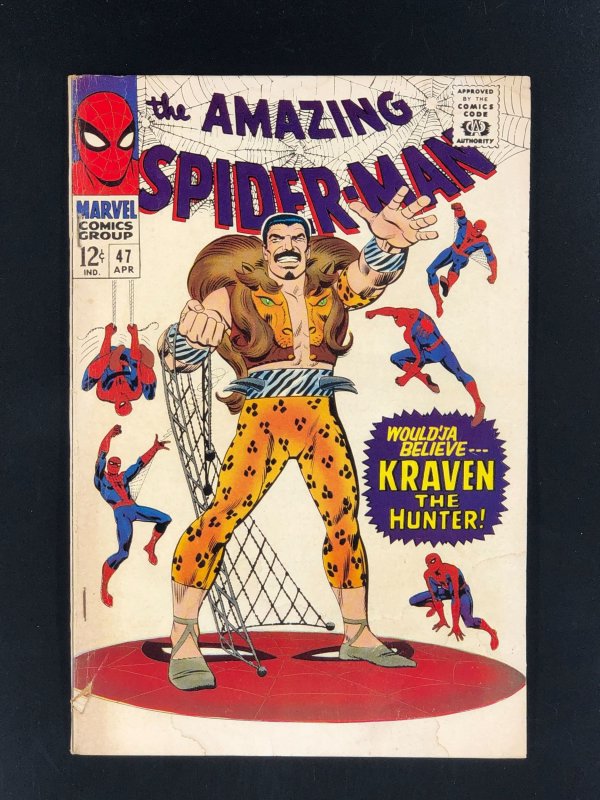 The Amazing Spider-Man #47 (1967) VG- Iconic Kraven The Hunter Cover