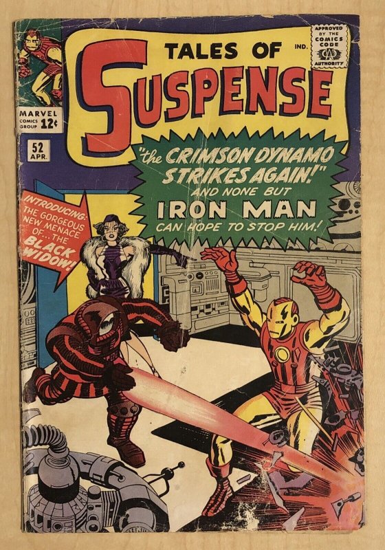 Tales of Suspense #52 G 2.0 1st App Black Widow Marvel 1964 Stan Lee & Don Heck 