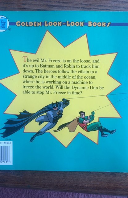 Batman and Mr. Freeze golden book 1997, unmarked except for pencil back cvr