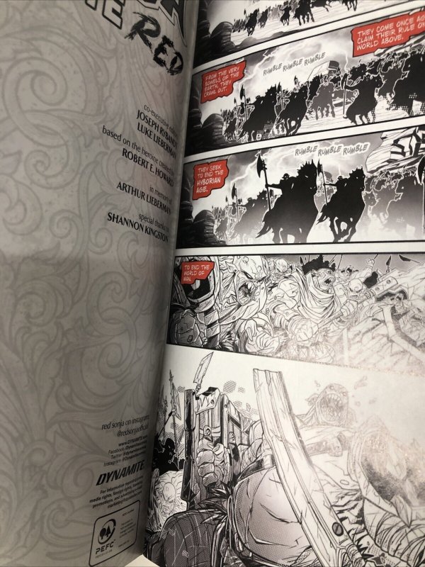 Red Sonja Black White Red # 2 Variant (NM) Dynamite Entertainment • Parrillo