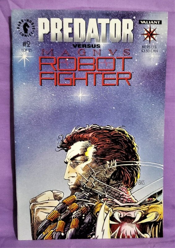 PREDATOR vs MAGNUS Robot Fighter #1 - 2 Includes Issue #2 Trading Cards Intact