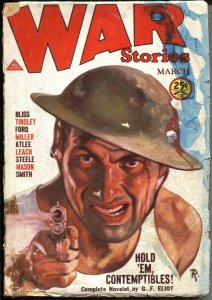 WAR STORIES--MAR 1931--stories by GEORGE F ELIOT-Ted Tinsley-- FIGHT THE GERM...