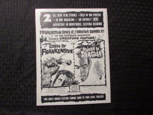 1964 CURSE OF FRANKENSTEIN / HORROR OF DRACULA Magazine VF 8.0 DCHAC