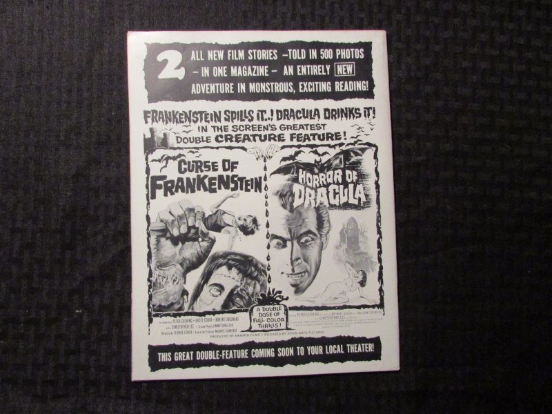 1964 CURSE OF FRANKENSTEIN / HORROR OF DRACULA Magazine VF 8.0 DCHAC