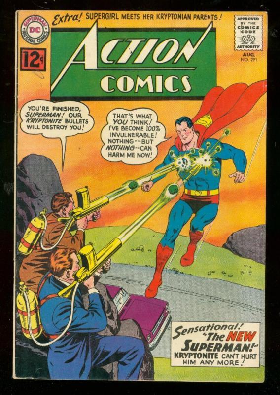 ACTION COMICS #291 1962-DC COMICS-SUPERMAN-SUPERGIRL VG