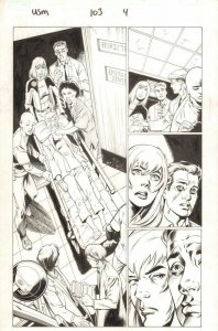 Ultimate Spider-Man #103 p.4 - Aunt May in the ER - 2007 art by Mark Bagley