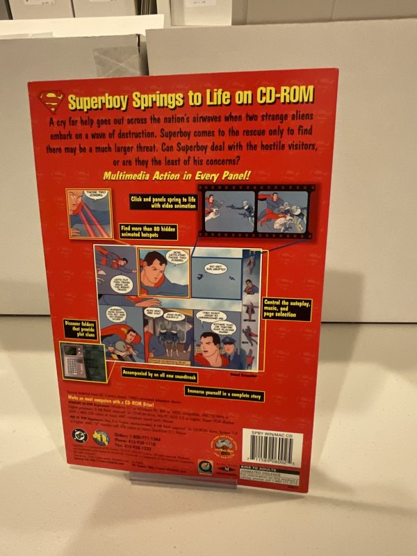 DC CD ROM 4 Book Complete Set 1996 Superman Batman Aquaman Superboy