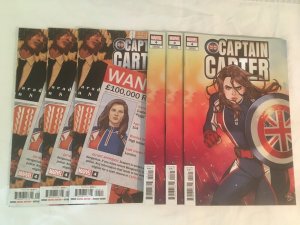 CAPTAIN CARTER #4 Two Cover Versions, Three Copies Each, VFNM Condition