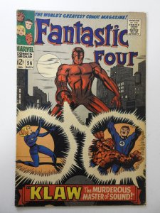 Fantastic Four #56 (1966) VG Condition moisture stain