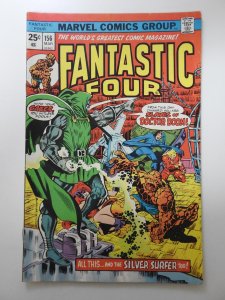 Fantastic Four #156 (1975) Vs Dr. Doom! W/ Silver Surfer! Solid VG Condition!