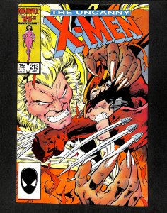 Uncanny X-Men #213 Sabertooth vs. Wolverine!